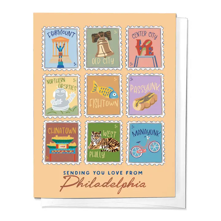 Sending You Love from Philadelphia Stamps Greeting Card