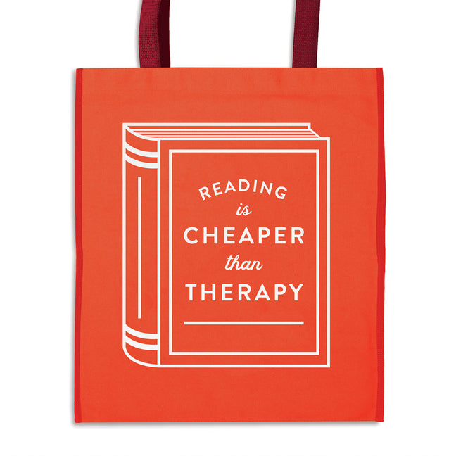 Reading Is Cheaper Than Therapy Reusable Tote Bag