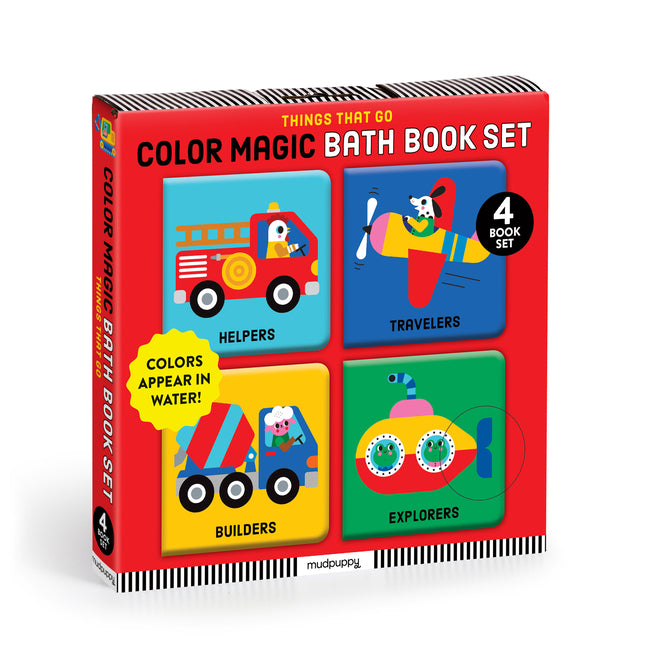 Things That Go Color Magic Bath Book Set