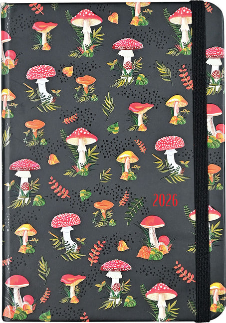 2026 Mushrooms Weekly Planner (16 Months, Sept 2025 to Dec 2026)