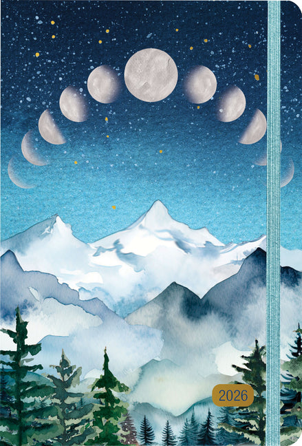 2026 Moonlit Mountains Weekly Planner (16 Months, Sept 2025 to Dec 2026)