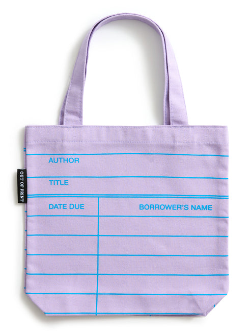 Library Card (Lilac) Mini Tote Bag