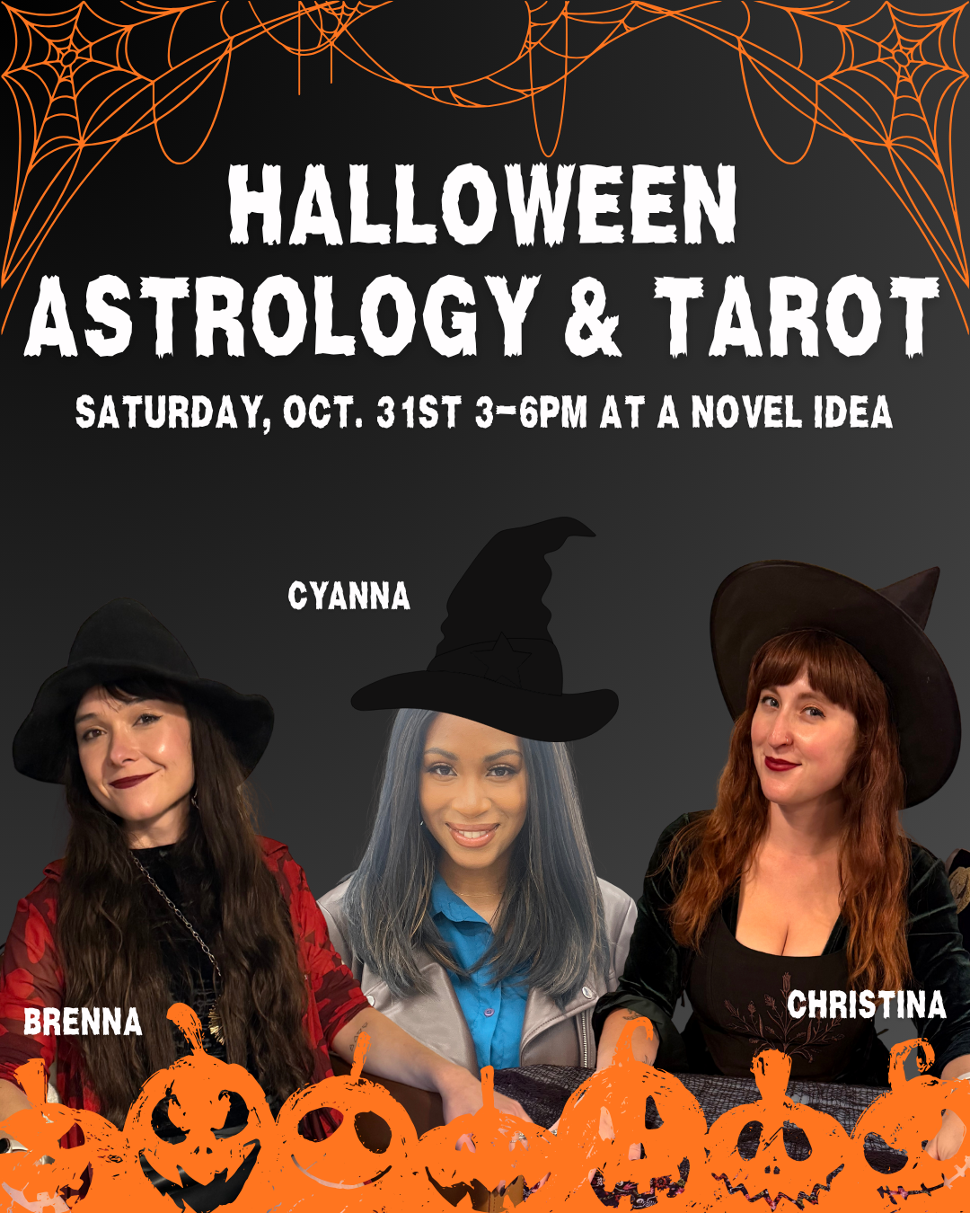 Halloween Astrology & Tarot Readings October 31st 3pm