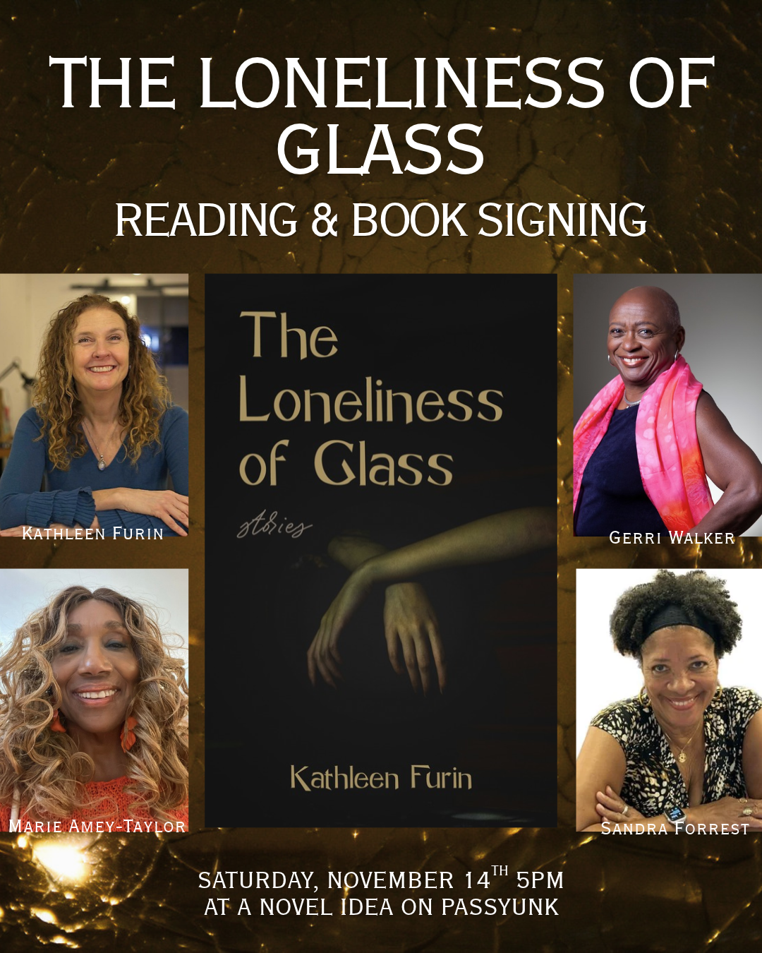 The Loneliness of Glass Reading & Book Signing November 14th 5pm