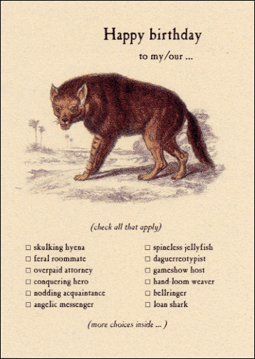 Skulking Hyena Card