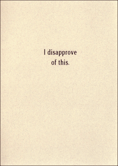 Disapprove Card