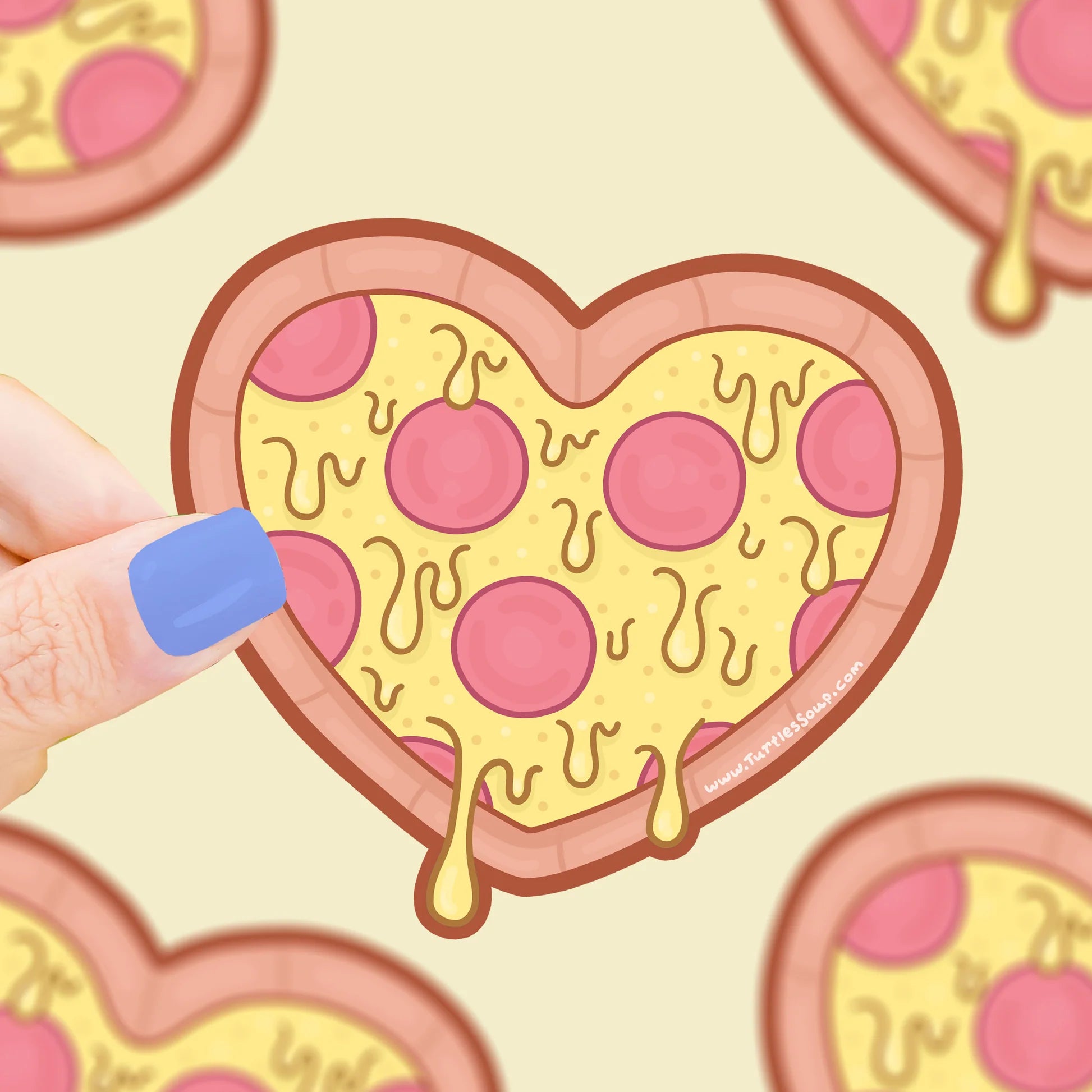Pizza Heart Foodie Vinyl Sticker
