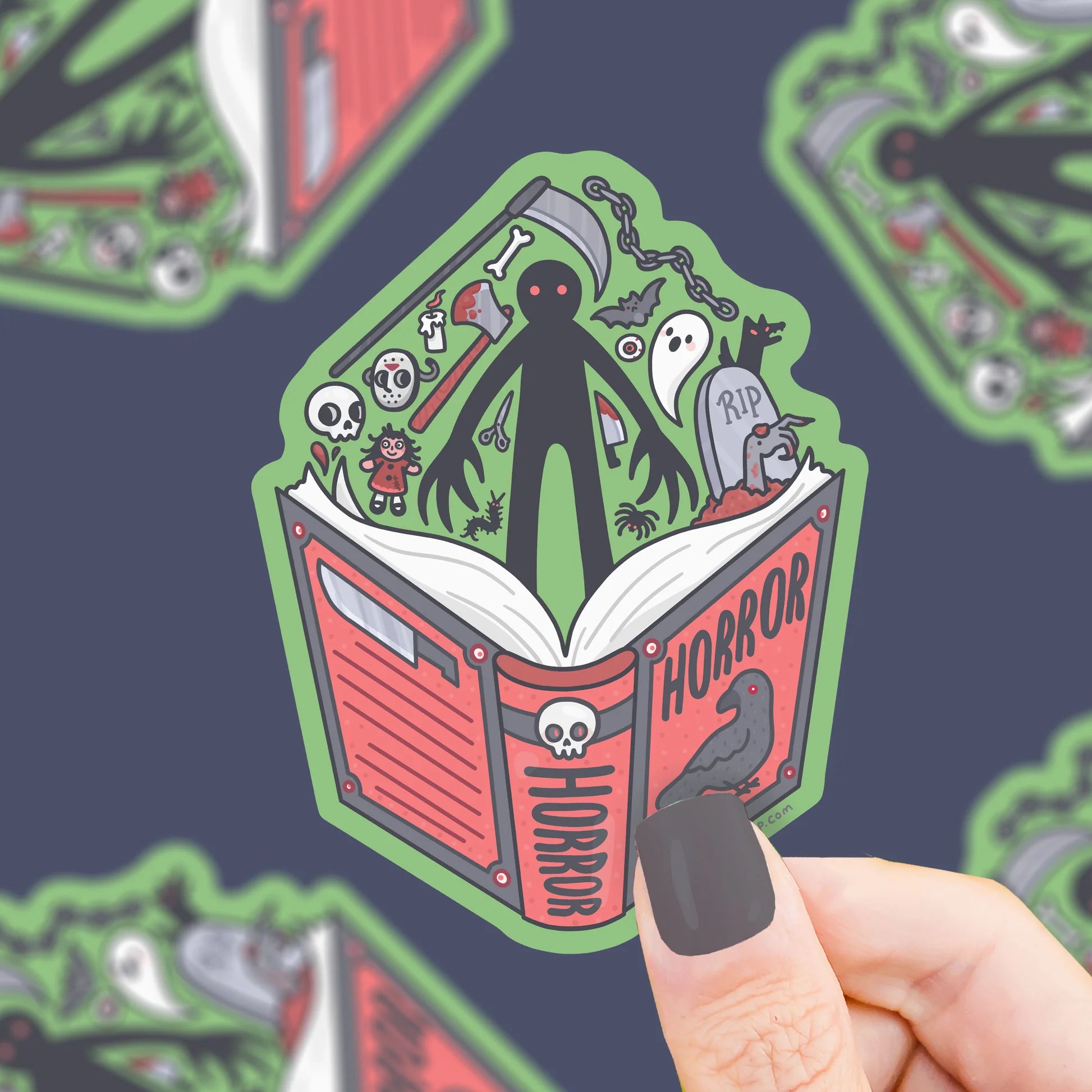 Horror Book Club Scary Book Vinyl Sticker