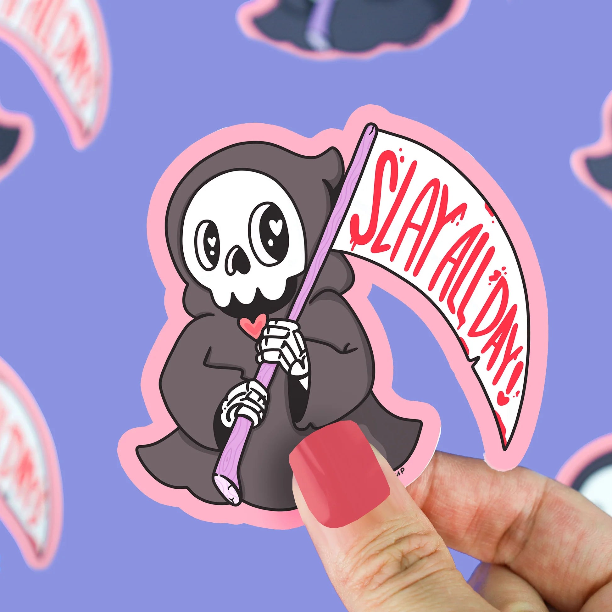 Slay All Day Grim Reaper Vinyl Sticker