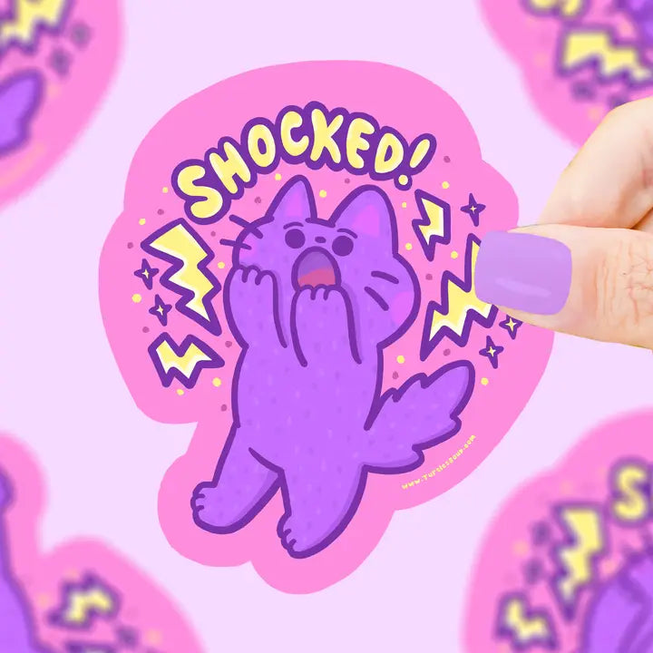 Shocked Kitty Vinyl Sticker