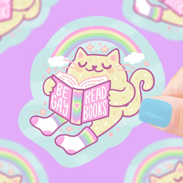 Be Gay Read Books Vinyl Sticker