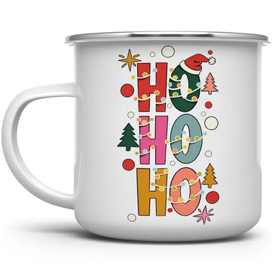 HO HO HO Festive Holiday Season Camp Mug