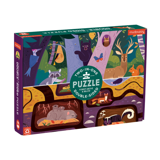 Forest Above & Below: Two-in-One 100pc Puzzle