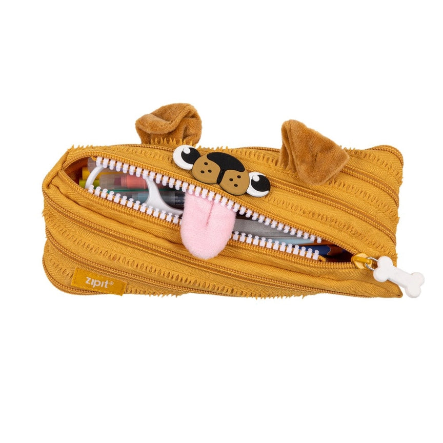 ZIPIT Dog Pencil Case with Gift Box, Cute Gift For Kids